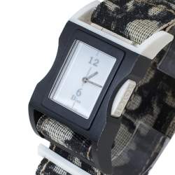 مملوكة مسبقًا ساعة يد نسائية ديور D100-321  ألومنيوم وكانفاس بيضاء 30 مم