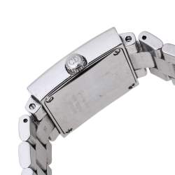 Pre Owned Dior SIlver Stainless Steel Diamond Riva D98-1014 Women's Wristwatch 24.50 mm