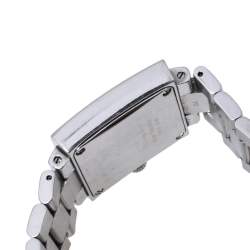 Pre Owned Dior SIlver Stainless Steel Diamond Riva D98-1014 Women's Wristwatch 24.50 mm