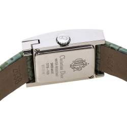 Pre Owned Christian Dior Silver Stainless Steel Leather Malice D79-109 Women's Wristwatch 19 mm