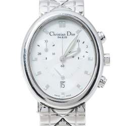 مملوكة مسبقًا Christian Dior Mother Of Pearl Stainless Steel Chronograph D88-100 Women's Wristwatch 29 mm