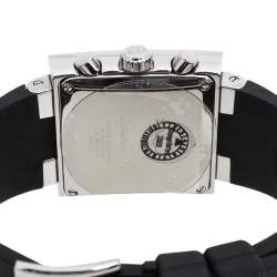 Pre Owned Dior Black Stainless Steel Rubber Riva D81-100 Women's Wristwatch 31 mm