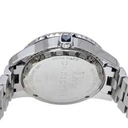 Pre Owned Dior Silver Grey Crystal Stainless Steel CD113116 Christal Women's Wristwatch 33MM