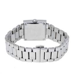 مملوكة مسبقًا Dior Silver Stainless Steel Diamond Riva D98-1014 Women's Wristwatch 25 MM