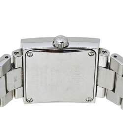 مملوكة مسبقًا Dior Silver Stainless Steel Diamond Riva D98-1014 Women's Wristwatch 25 MM