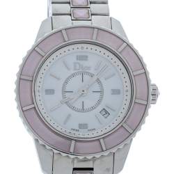 Dior Mother of Pearl Stainless Steel Christal CD113114 Women's Wristwatch 34 mm