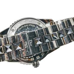 Dior Grey Stainless Steel Diamonds Christal CD112115M001 Women's Wristwatch 29 mm