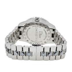 Dior Grey Stainless Steel Diamonds Christal CD112115M001 Women's Wristwatch 29 mm
