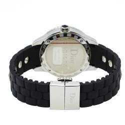 Dior Black Stainless Steel & Rubber Diamonds Christal CD113115R001 Women's Wristwatch 33 mm
