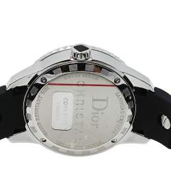 Dior Black Stainless Steel & Rubber Diamonds Christal CD113115R001 Women's Wristwatch 33 mm