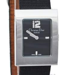 Pre Owned Dior Black Stainless Steel Malice D108-109 Women's Wristwatch 19 mm
