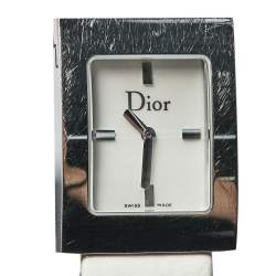 Dior Mother Of Pearl Stainless Steel Leather Malice D78-109 Women's Wristwatch 19 mm