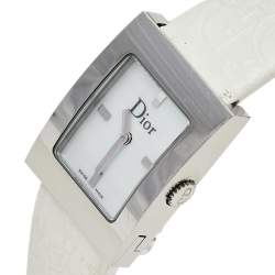 Dior Mother Of Pearl Stainless Steel Leather Malice D78-109 Women's Wristwatch 19 mm