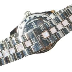 Pre Owned ساعة يد نسائية ديور شريستال سي دي112111أم001 ألماس ستانلس ستيل صدف 28 مم