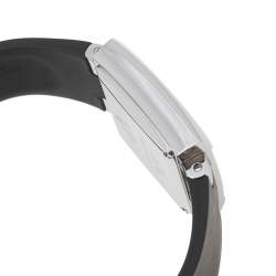 Pre Owned Christian Dior Black Stainless Steel Rubber Riva D101-100 Women's Wristwatch 31 mm