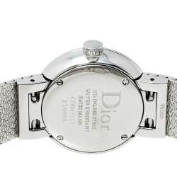 مملوكة مسبقًا Dior Pink Mother of Pearl Stainless Steel Diamond La D De Dior Satine CD047112M002 Women's Wristwatch 25 mm