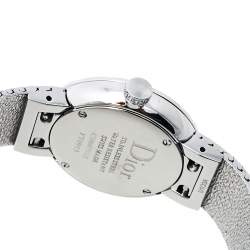 مملوكة مسبقًا Dior Pink Mother of Pearl Stainless Steel Diamond La D De Dior Satine CD047112M002 Women's Wristwatch 25 mm