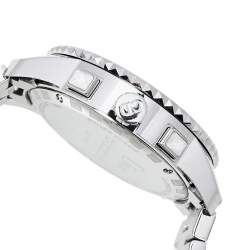 Pre Owned Dior White Stainless Steel Diamonds Christal CD114311M001 Women's Wristwatch 38 mm