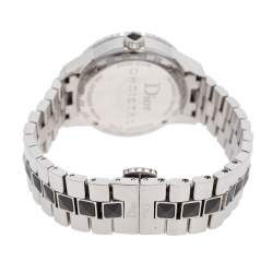 Dior Black Stainless Steel Diamonds Christal CD113115M001 Women's Wristwatch 34 mm