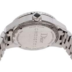 Dior Black Stainless Steel Diamonds Christal CD113115M001 Women's Wristwatch 34 mm