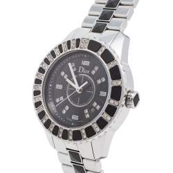 Dior Black Stainless Steel Diamonds Christal CD113115M001 Women's Wristwatch 34 mm