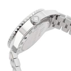 Dior White Stainless Steel Diamonds Christal CD113118M001 Women's Wristwatch 33 mm