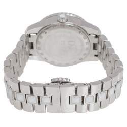 Pre Owned Dior White Stainless Steel Christal CD112112 Women's Wristwatch 28.5 mm