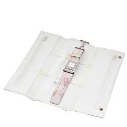 Pre Owned Dior White Stainless Steel Leather Chris 47 CD033110 Women's Wristwatch 30 mm