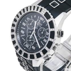 Dior Black Stainless Steel Rubber Christal CD11431ER001 Men's Wristwatch 38 mm