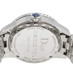 Dior Blue Mother of Pearl Stainless Steel Diamond Christal CD11311GM001 Women's Wristwatch 33 mm