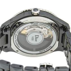 Pre Owned Dior Black Ceramic Stainless Steel VIII Place Vendome CD1245E0C001 Women's Wristwatch 38 mm