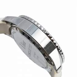 Dior White Stainless Steel Rubber Diamonds Christal CD114311R001 Women's Wristwatch 38 mm