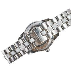 Dior White Stainless Steel Diamond Christal CD112113 Women's Wristwatch 28 mm