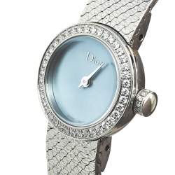 Dior Mother of Pearl Stainless Steel Diamond La Mini D de Dior Satine CD040110M002 Women's Wristwatch 19 mm