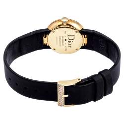 Pre Owned Dior Mother of Pearl 18k Yellow Gold Diamond Satin La D De Dior CD047150A001 Women's Wristwatch 25 mm