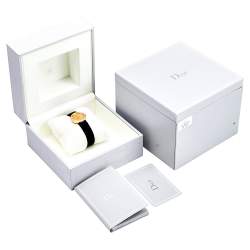 Pre Owned Dior Mother of Pearl 18k Yellow Gold Diamond Satin La D De Dior CD047150A001 Women's Wristwatch 25 mm