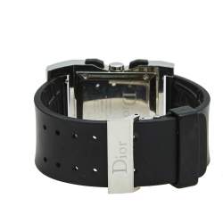Dior Black Stainless Steel Rubber Chris 47 CD034313 Women's Wristwatch 33 mm
