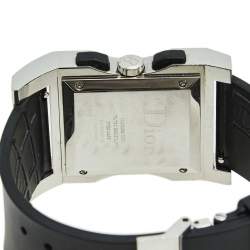 Dior Black Stainless Steel Rubber Chris 47 CD034313 Women's Wristwatch 33 mm