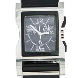 Dior Black Stainless Steel Rubber Chris 47 CD034313 Women's Wristwatch 33 mm