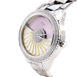 Dior Multicolor Mother of Pearl Diamond Stainless Steel Grand Bal Plisse Soleil CD153B10 Women's Wristwatch 36 mm
