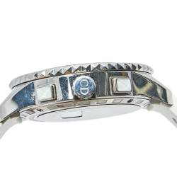 Pre Owned Dior White Stainless Steel Diamond Rubber Christal CD114311R001 Women's Wristwatch 38 mm