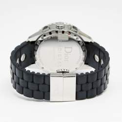 Dior Black Stainless Steel Rubber Diamond Christal CD11431E Women's Wristwatch 38 mm