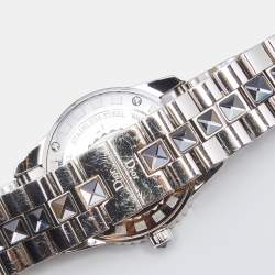Dior Grey Stainless Steel Christal CD112114 Women's Wristwatch 28 mm