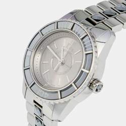 Dior Grey Stainless Steel Christal CD112114 Women's Wristwatch 28 mm