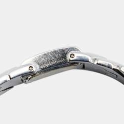 Pre Owned Christian Dior Blue Mother of Pearl Stainless Steel D72-100 Art Deco Women's Wristwatch 14 mm