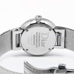 Dior White Mother of Pearl Stainless Steel Diamonds La D De Dior Satine CD047112M001 Women's Wristwatch 25 mm