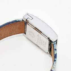 Pre Owned Dior Silver Stainless Steel Leather Malice D78-109 Women's Wristwatch 19 mm