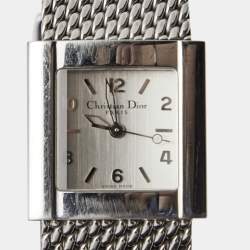 Christian Dior Silver Stainless Steel Riva D80-100 Women's Wristwatch 23 mm