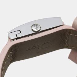 Dior Mother of Pearl Stainless Steel Leather Malice D78-109 Women's Wristwatch 19 mm