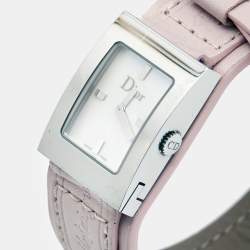 Dior Mother of Pearl Stainless Steel Leather Malice D78-109 Women's Wristwatch 19 mm